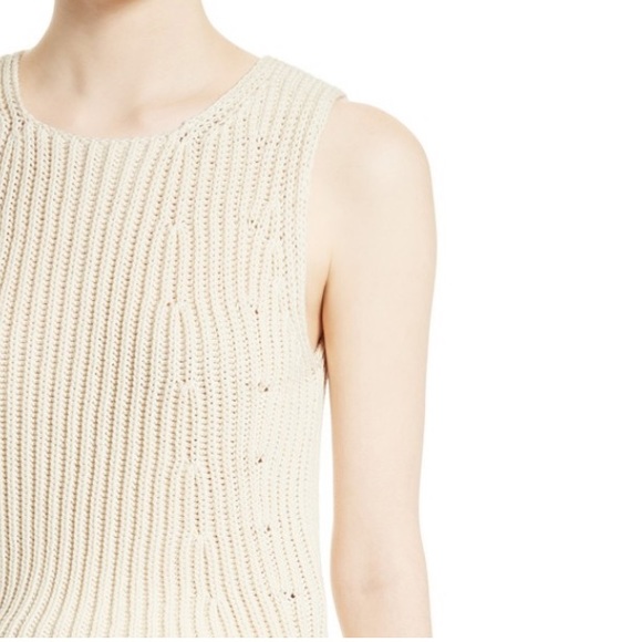 Vince Cream Ribbed Knit Tank - Picture 4 of 6